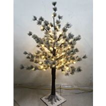 Arbre intérieur lumineux enneigé Ø40x90cm