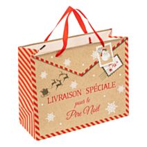 Moyen sac cadeau Lettre Père Noël - FEERIC