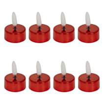 Bougie LED chauffe-plat Tilia x8 5,5cm rouge - ATMOSPHERA