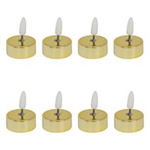 Bougie LED chauffe plat Tilia métal doré Ø5,5cm x8 - ATMOSPHERA