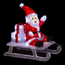Pére noël luge extérieur 50cm