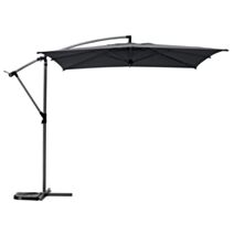 Parasol décentré Manoa 2,5x2,5m gris ardoise - HESPERIDE
