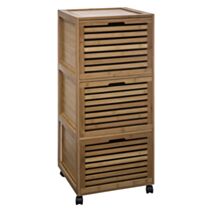 Meuble salle de bain 3 tiroirs bambou