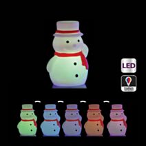 Père noël bonhomme de neige lumineux plastique