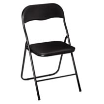 Chaise pliante PVC noir - 5FIVE
