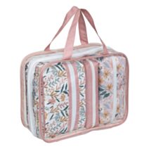 Lot de 4 trousses de toilette motifs floraux rose - 5 FIVE SIMPLY SMART
