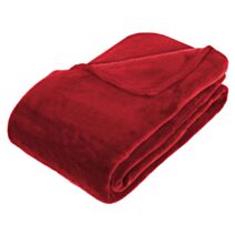 Plaid microfibre 180x230 rouge - ATMOSPHERA