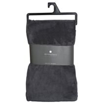 Plaid microfibre gris 180x230 - ATMOSPHERA