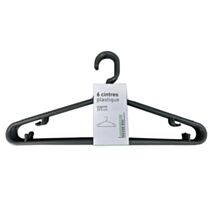 6 cintres plastiques argent - KB8