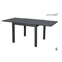 Table extensible Hanae 90/180 x 90 cm anthracite/alu - KB8