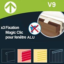 V9 / 3 fixations "clic" rail u pour fenêtre en aluminium - MADECO