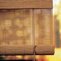Store enrouleur en bambou Roll'Up caramel 120x180cm - MADECO