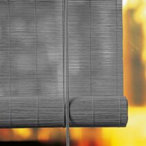Store enrouleur en bambou Roll'Up gris 60x180cm - MADECO