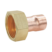 Raccord 2 Piéces droit cuivre Ø14 / écrou 12/17