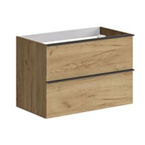 Meuble de salle de bain suspendu Santiago 80cm Chêne naturel - ALLIBERT