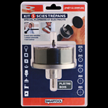 KIT SCIE TRÉPAN Ø35-45-54-68-85 plâtre / bois