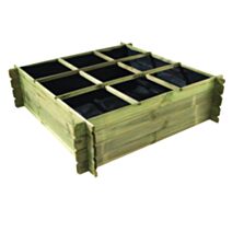 Carré pot au sol BASIL - 580L 1400 x 1400 x H360 mm