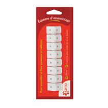 Taquets simple d'assemblage blanc x 8 pièces - SPTD