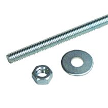 4 tiges filetés acier zingué ∅4x200mm - INVENTIV
