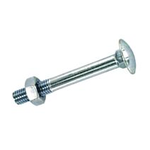 20 boulons tête ronde collet carrré acier zingué 7x70 - INVENTIV