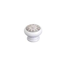 Bouton meuble Clock Bois Blanc ø40mm h29mm - B BEAUTY