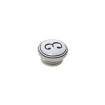 Bouton meuble Chiffre 3 Céramique Noir ø39mm h22mm - B BEAUTY