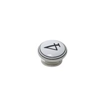 Bouton meuble Chiffre 4 Céramique Noir ø39mm h22mm - B BEAUTY