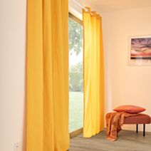 Rideau en coton Jaya 140x240cm jaune - INVENTIV