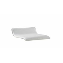 Assise tabouret de bar en PVC blanc - INVENTIV