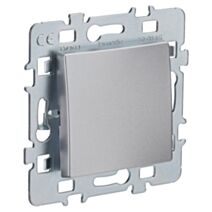 Interrupteur Di-Line Va Et Vient à Encastrer + Plaque Support Métal Argent - INVENTIV'