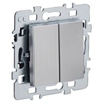 Variateur Rotatif 2 Fils Di-Line + Plaque Support Métal Argent - INVENTIV'
