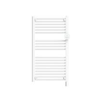Sèche-serviettes inertie fluide 500W modèle Linoa barres rondes 96x50cm blanc - INVENTIV