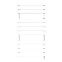 Sèche-serviette inertie fluide Isapla Barres plates 500W Blanc - INVENTIV