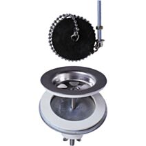 Bonde à plateau pour évier 2 bacs Ø 60 mm - INVENTIV