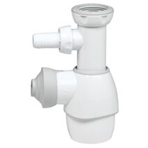 Siphon universel Tout-en-Un blanc avec prise machine à laver - INVENTIV