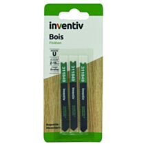 3 lames de scie sauteuse U baguette CP2-15 mm - INVENTIV