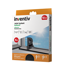 Joint isolant Caoutchouc Adhésif 3-5mm L6m Noir - INVENTIV