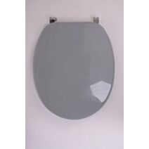 Abattant WC en bois MDF Stram Frein de chute Déclipsable Gris - INVENTIV