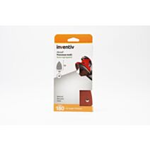 5 Patins abrasifs multi ponceuse 152x102mm Grain 180 - INVENTIV