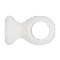 Support plafond de barre à rideau en bois Ø20 42 mm laqué blanc - INVENTIV
