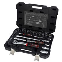 Coffret à douilles mixtes 54 pièces 1/4" et 1/2" - INVENTIV