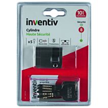 Cylindre de Serrure Haute Sécurité 5 Protections L.30+10mm - INVENTIV