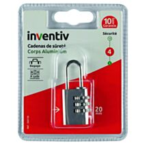 Cadenas aluminium code 20mm gris - INVENTIV