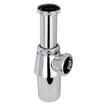 Siphon en laiton chromé de lavabo avec tube et rosace - INVENTIV