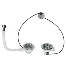 Bonde à panier pour évier 2 bacs Ø90mm - INVENTIV