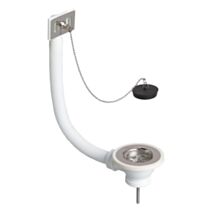 Bonde à bouchon pour évier 1 bac Ø60mm avec trop plein - INVENTIV