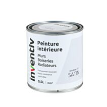 Peinture intérieure Murs Boiseries Radiateurs satin 0,5L gris hiver - INVENTIV