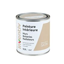 Peinture intérieure Murs Boiseries Radiateurs satin beige crème 0,5L - INVENTIV