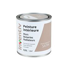 Peinture intérieure Murs Boiseries Radiateurs satin marron cappuccino 5 0,5L - INVENTIV