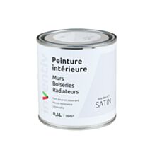 Peinture intérieure Murs Boiseries Radiateurs satin gris zinc 0,5L - INVENTIV